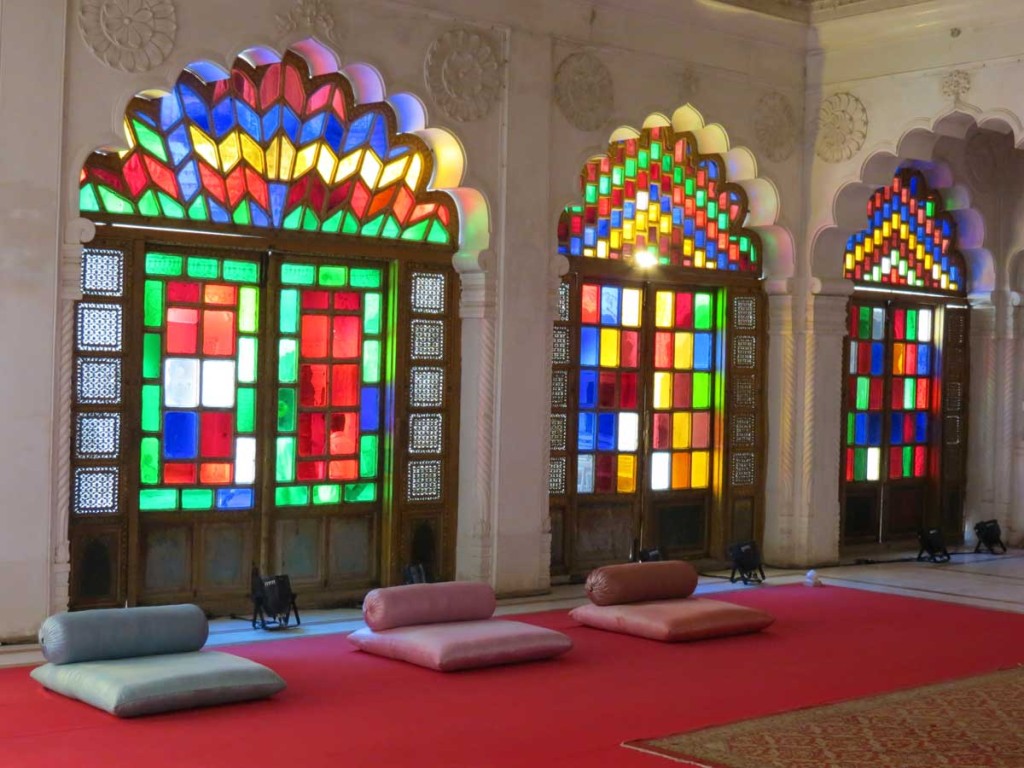 A royal sitting hall in Mehrangarh fort at Jodhpur