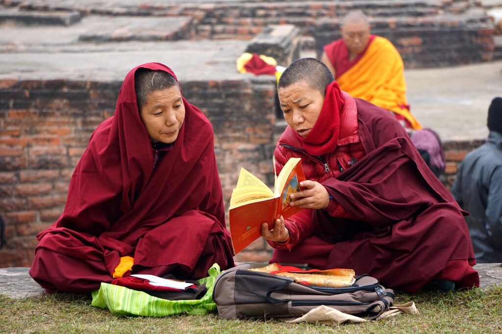 Buddhist Pilgrims at Sarnath